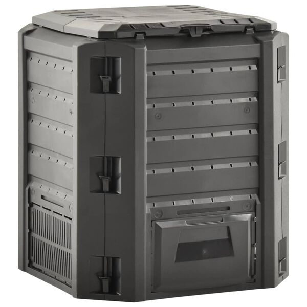 vidaXL Garden Composter Black 380 L