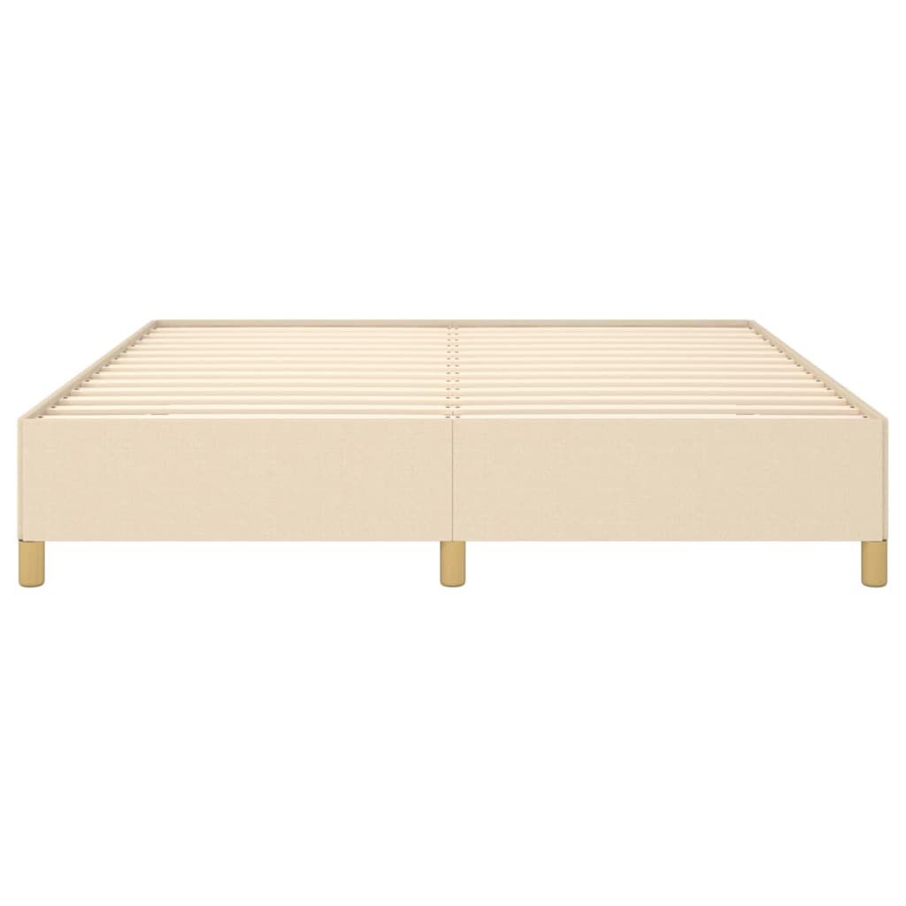 vidaXL Bed Frame without Mattress Cream 180x200 cm Super King Fabric