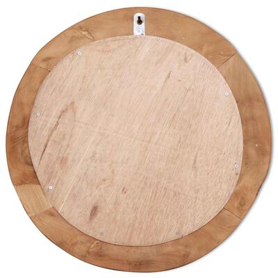 vidaXL Decorative Mirror Teak 60 cm Round,  vidaXL Decorative Mirror Teak 60 cm Round