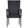 vidaXL 3 Piece Outdoor Dining Set Black