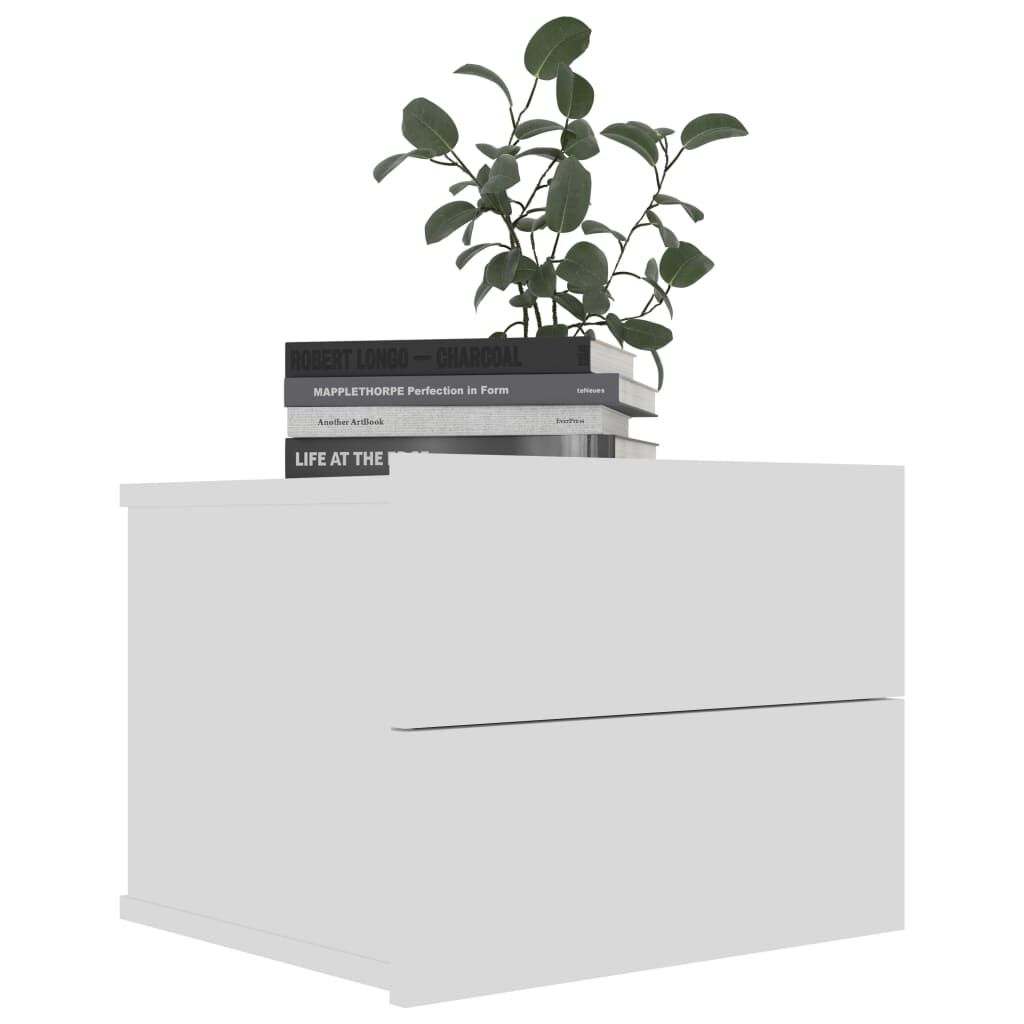 vidaXL Bedside Cabinet White 40x30x30 cm Engineered Wood