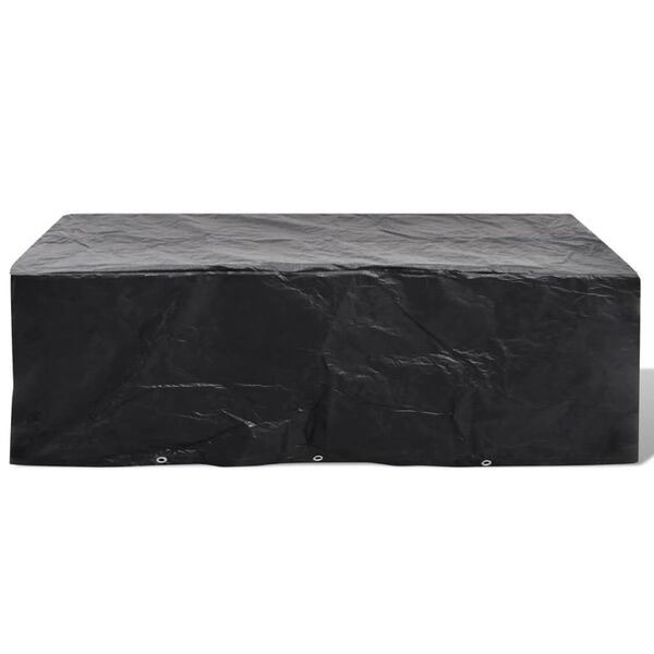 vidaXL Garden Furniture Cover 8 Person Poly Rattan Set 10 Eyelets 300x140cm