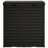 vidaXL Outdoor Garbage Bin Black 78x41x86 cm Polypropylene