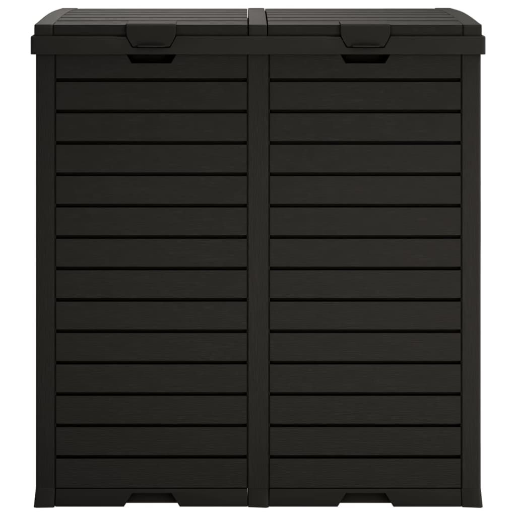 vidaXL Outdoor Garbage Bin Black 78x41x86 cm Polypropylene