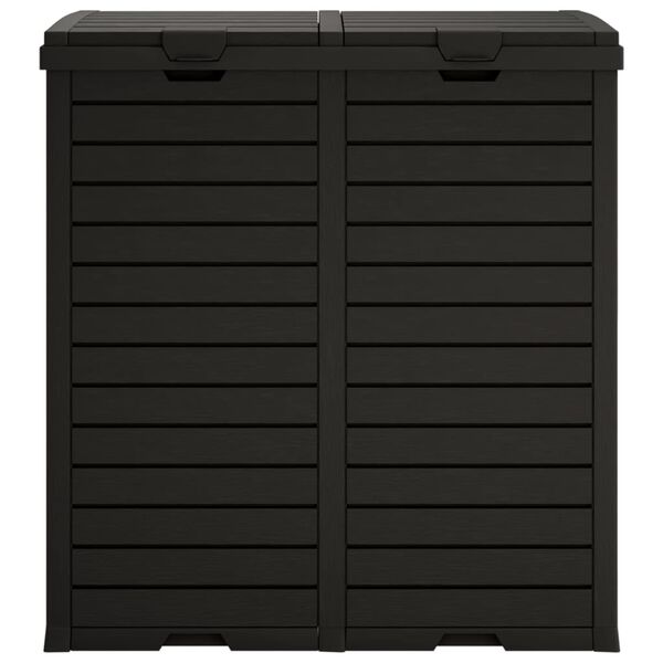 vidaXL Outdoor Garbage Bin Black 78x41x86 cm Polypropylene
