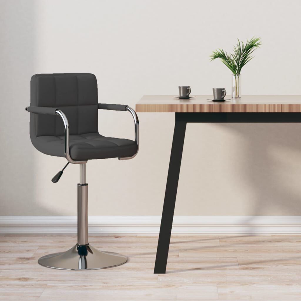 vidaXL Bar Stool Dark Grey Fabric