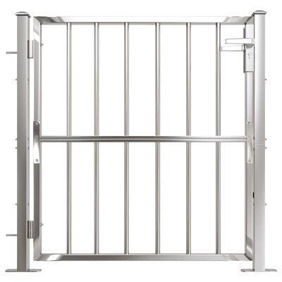 vidaXL Garden Gate 100x95 cm Stainless Steel,  vidaXL Garden Gate 100x95 cm Stainless Steel