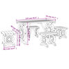 vidaXL 5 Piece Garden Dining Set Solid Wood Fir