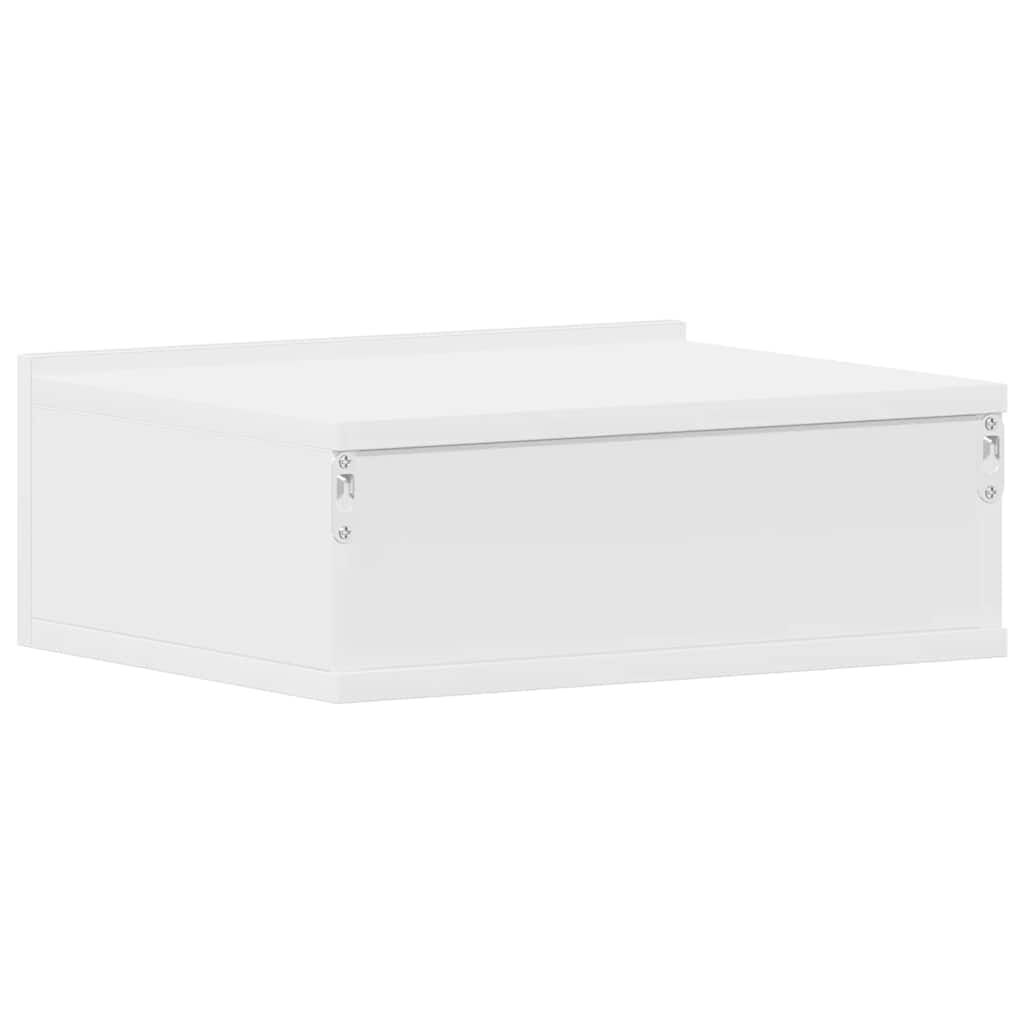 vidaXL Floating Nightstand White 40x30x15cm Engineered Wood