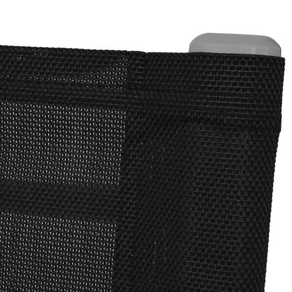 vidaXL Garden Rocking Chairs 2 pcs Steel and Textilene Black