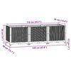 vidaXL Raised Bed 120x40x38 cm Polypropylene