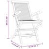 vidaXL Folding Garden Chairs 8 pcs Grey 56x61x89 cm Solid Wood Teak