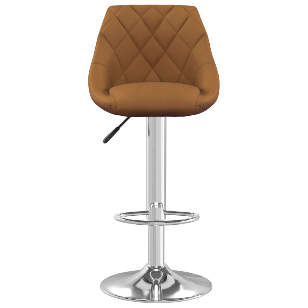vidaXL Bar Stool Brown Velvet