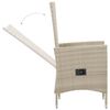 vidaXL 9 Piece Outdoor Dining Set with Cushions Poly Rattan Beige
