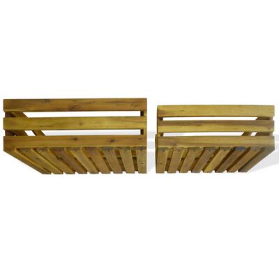vidaXL Apple Crate Set 2 Pieces Solid Acacia Wood