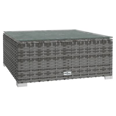 vidaXL 9 Piece Garden Lounge Set with Cushions Poly Rattan Grey, grey and anthracite vidaXL 9 Piece Garden Lounge Set with Cushions Poly Rattan Grey