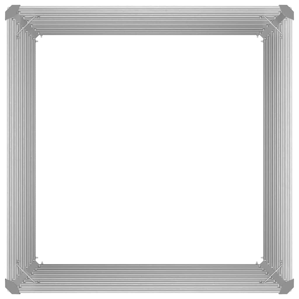 vidaXL Raised Garden Bed 100x100x77 cm Galvanised Steel Green