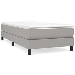 vidaXL Box Spring Bed Frame Light Grey 90x200 cm Fabric