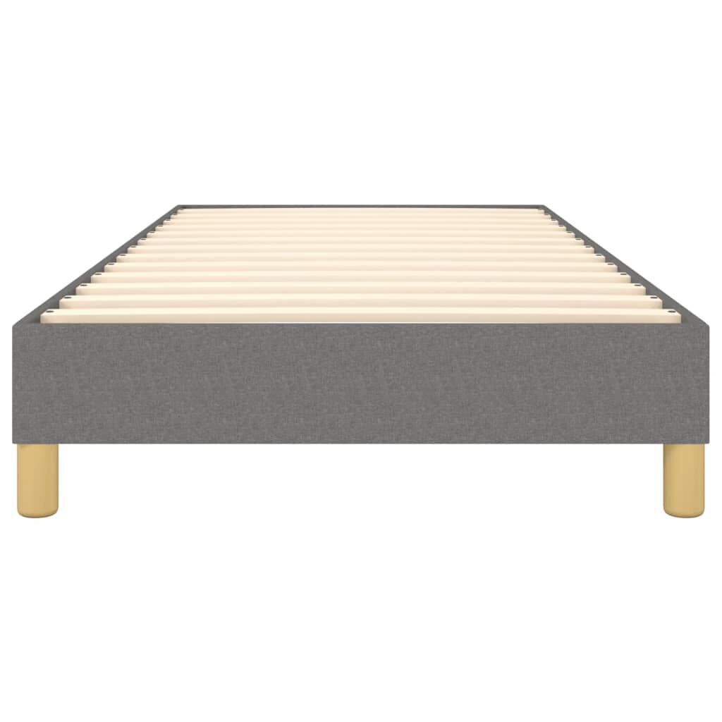 vidaXL Bed Frame without Mattress Dark Grey 90x200 cm Fabric