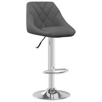 vidaXL Bar Stool Dark Grey Velvet, dark grey vidaXL Bar Stool Dark Grey Velvet