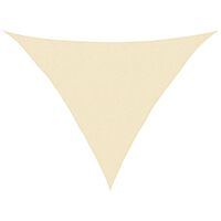 vidaXL Sunshade Sail 160 g/m² Cream 2.5x2.5x3.5 m HDPE