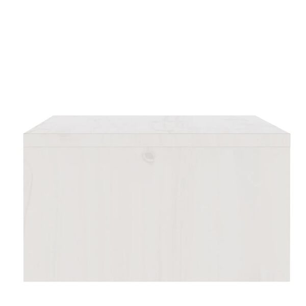 vidaXL Monitor Stand White 100x27x15 cm Solid Wood Pine