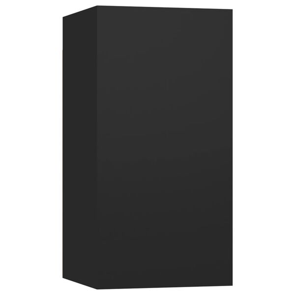 vidaXL TV Cabinets 2 pcs Black 30.5x30x60 cm Engineered Wood