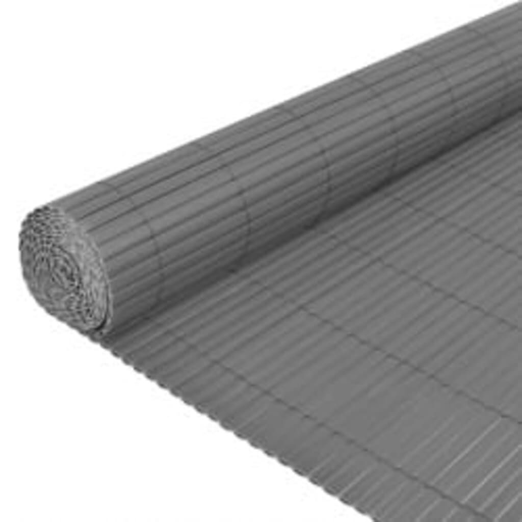 vidaXL Double-Sided Garden Fence 110x500 cm Grey