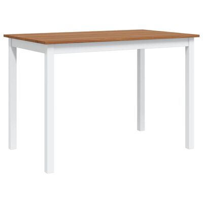 vidaXL 5 Piece Dining Set Brown and White, brown vidaXL 5 Piece Dining Set Brown and White