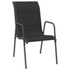 vidaXL Garden Chairs 2 pcs Steel and Textilene Black