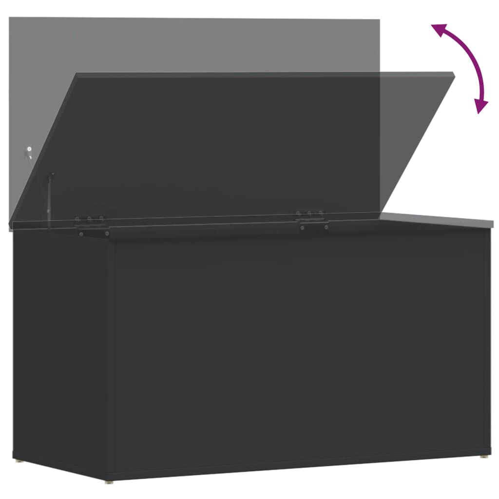 vidaXL Storage Chest Black 84x42x46 cm Engineered Wood