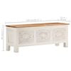 vidaXL Storage Box 110x30x40 cm Solid Acacia Wood