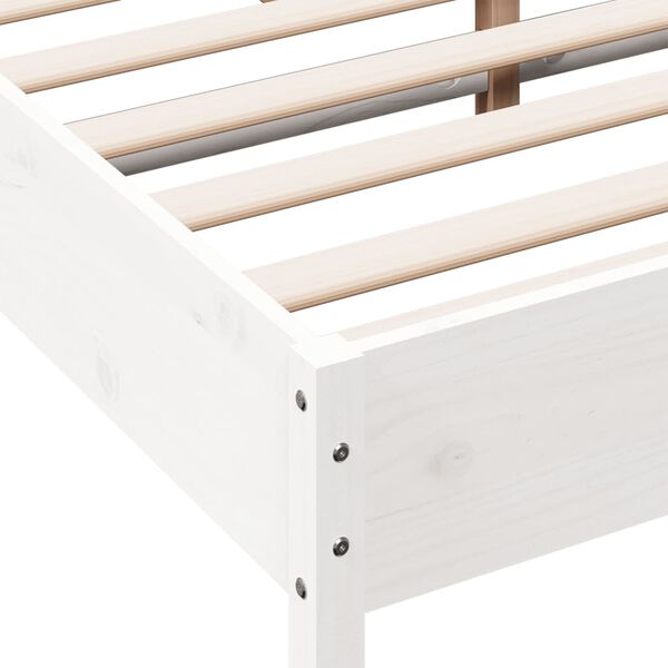 vidaXL Bed Frame without Mattress White 160x200 cm Solid Wood Pine