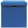 vidaXL Storage Boxes with Covers 4 pcs 28x28x28 cm Blue