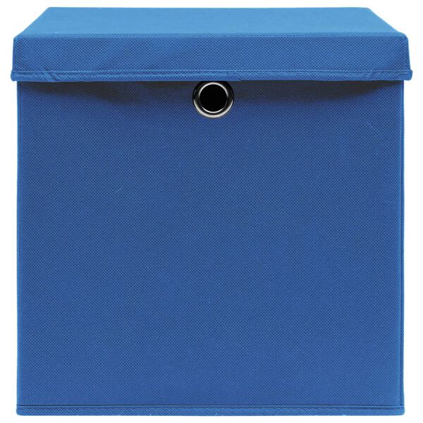 vidaXL Storage Boxes with Covers 4 pcs 28x28x28 cm Blue