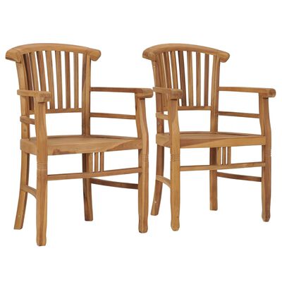 vidaXL Garden Chairs 2 pcs Solid Teak Wood,  vidaXL Garden Chairs 2 pcs Solid Teak Wood