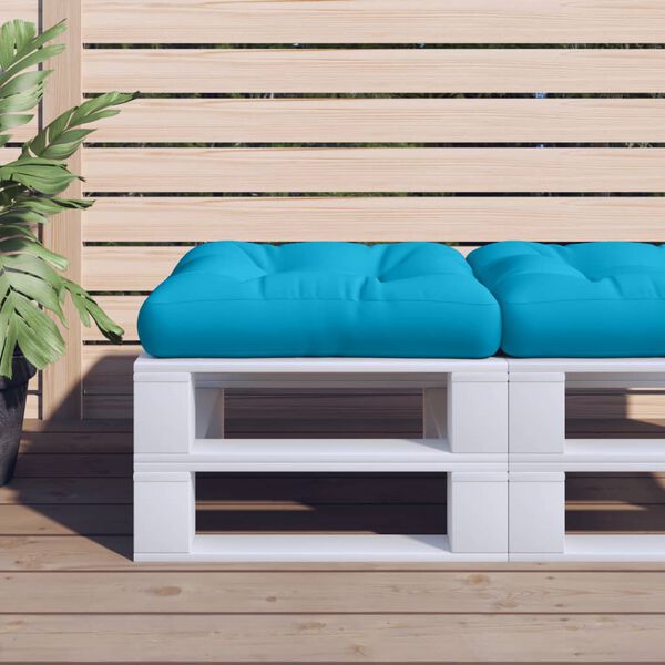 vidaXL Pallet Cushion Blue 50x50x12 cm Fabric