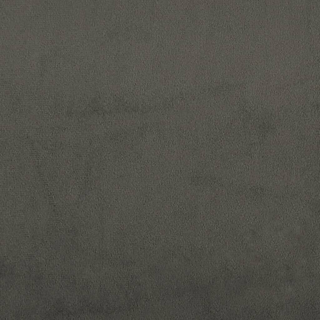 vidaXL Bed Frame without Mattress Dark Grey 180x200 cm Super King Velvet