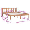 vidaXL Bed Frame without Mattress Honey Brown Solid Wood 160x200 cm