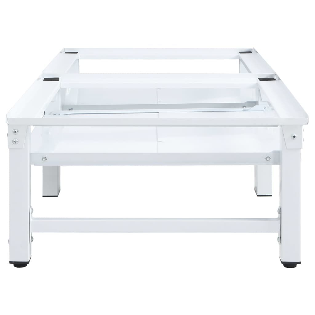 vidaXL Washing and Drying Machine Pedestal with Pull-out Shelves White