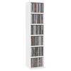 vidaXL CD Cabinet White 21x20x88 cm Engineered Wood