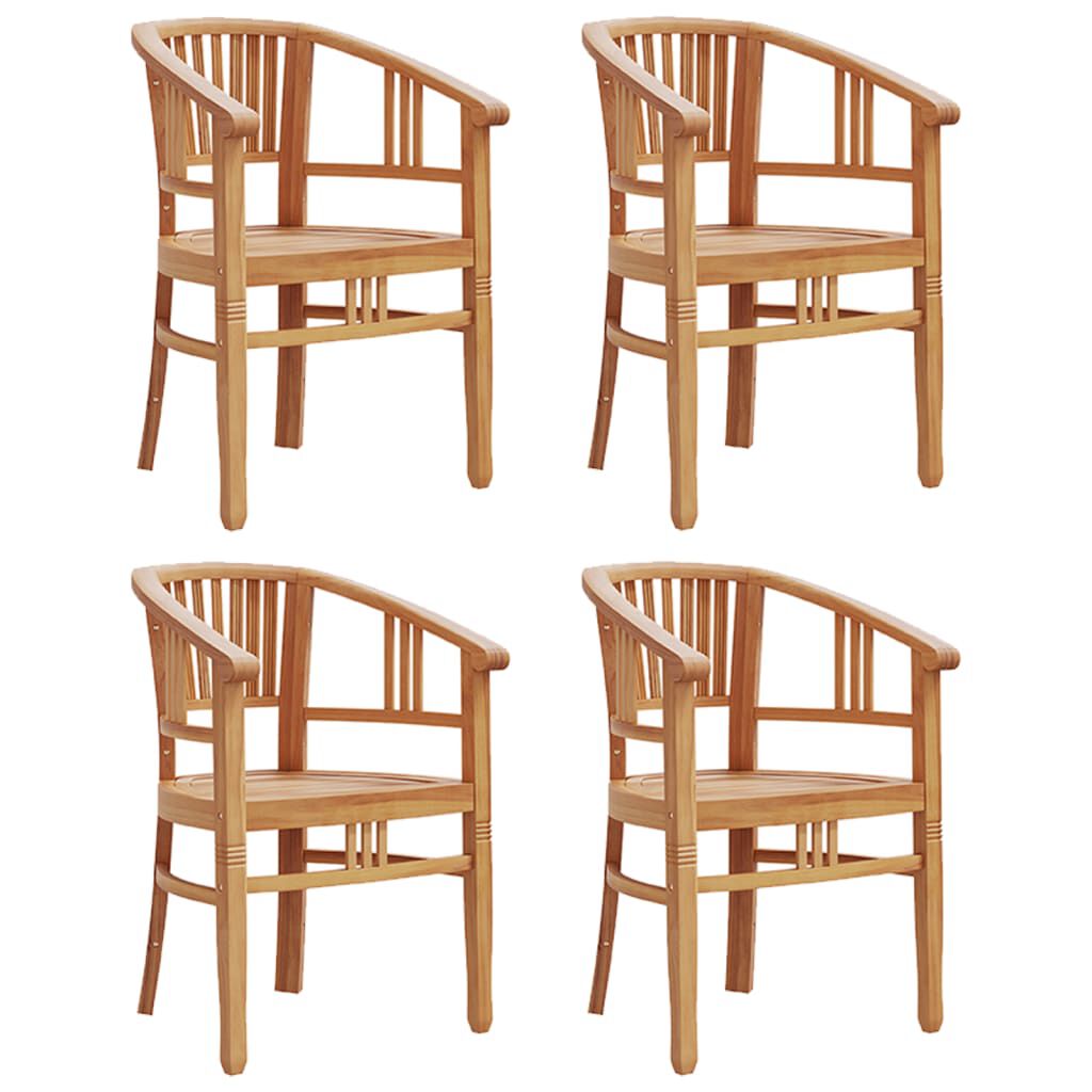 vidaXL 5 Piece Garden Dining Set Solid Wood Teak