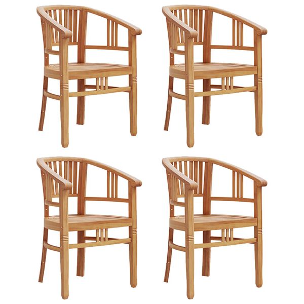 vidaXL 5 Piece Garden Dining Set Solid Wood Teak