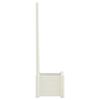 vidaXL Garden Planter with Trellis 43x43x142 cm PP White
