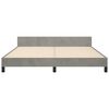 vidaXL Bed Frame without Mattress Light Grey 180x200 cm Super King Velvet