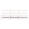 vidaXL Garden Middle Sofas 3 pcs White Solid Wood Pine