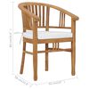 vidaXL Garden Chairs with Cushions 2 pcs Solid Teak Wood
