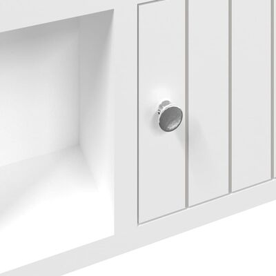 vidaXL Key Cabinet White 40x8.5x20 cm Engineered Wood&Steel,  vidaXL Key Cabinet White 40x8.5x20 cm Engineered Wood&Steel