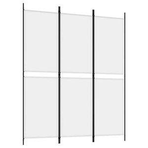 vidaXL 3-Panel Room Divider White 150x180 cm Fabric