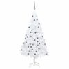 vidaXL Artificial Pre-lit Christmas Tree with Ball Set White 180 cm PVC